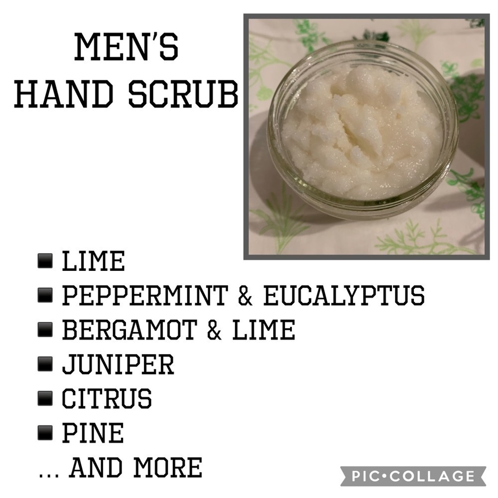LIME & MINT Men’s hand scrub hand crafted 8 oz Exfoliates moisturizes cleanses
